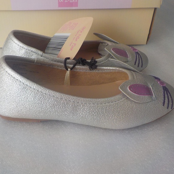 Girl's Silver/Pink Bunny Face Ballet Shoes NWT - Picture 3 of 8